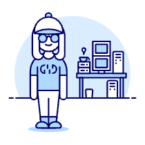 Computer Nerd 4 Illustration from UX Duotone Set
