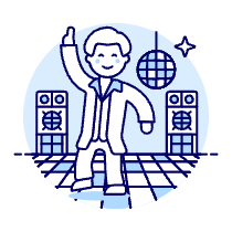 Disco Dancer 5 Illustration from UX Duotone Set