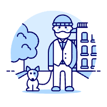 Dog Walker 1 Illustration from UX Duotone Set