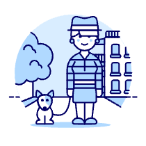 Dog Walker 4 Illustration from UX Duotone Set