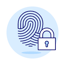 Fingerprint Padlock Illustration from UX Duotone Set