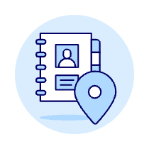 Contact Book Pin Illustration from UX Duotone Set