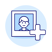 Avatar Frame Add Illustration from UX Duotone Set