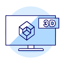 Television 3 D Illustration from UX Duotone Set