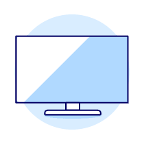 Television Modern Widescreen Illustration from UX Duotone Set