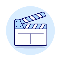 Movies Film Slate Illustration from UX Duotone Set