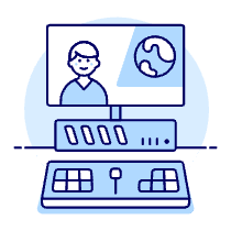 Video Workstation 1 Illustration from UX Duotone Set