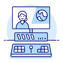 Video Workstation 4 Illustration from UX Duotone Set