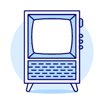 Television Vintage 6 Illustration from UX Duotone Set
