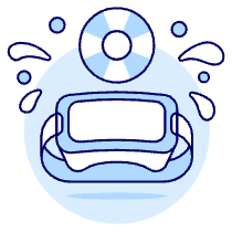 Vr Coloring Illustration from UX Duotone Set