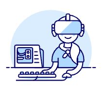 Vr Computer 4 Illustration from UX Duotone Set