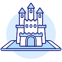 Hologram Castle Illustration from UX Duotone Set