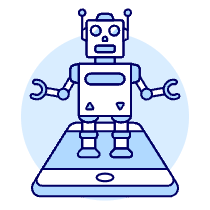Hologram Robot 2 Illustration from UX Duotone Set