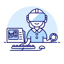 Vr Gaming 1 4 Illustration from UX Duotone Set