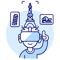 Vr Destination 1 Illustration from UX Duotone Set