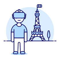 Vr Eiffel 1 Illustration from UX Duotone Set