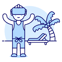 Vr Vacation 1 Illustration from UX Duotone Set
