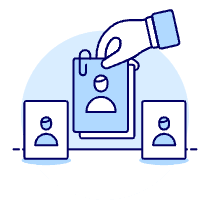 Handpick Resume Illustration from UX Duotone Set
