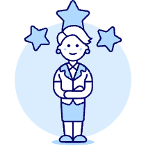 Three Star Employee 2 Illustration from UX Duotone Set