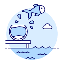 Comfort Zone Fishbowl Illustration from UX Duotone Set