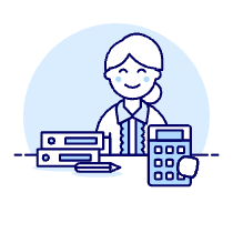 Accountant Sit 3 4 Illustration from UX Duotone Set