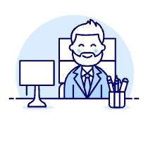 Boss Sit 3 1 Illustration from UX Duotone Set