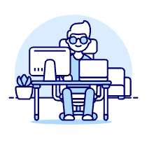 Employee Sit 1 5 Illustration from UX Duotone Set