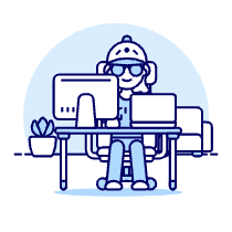 Employee Sit 1 6 Illustration from UX Duotone Set