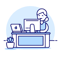 Employee Sit 2 2 Illustration from UX Duotone Set
