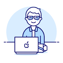 Employee Sit 4 1 Illustration from UX Duotone Set