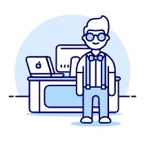 Employee Stand 1 1 Illustration from UX Duotone Set