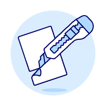 Paper Cutter 2 Illustration from UX Duotone Set