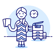 Photocopy Employee 2 Illustration from UX Duotone Set