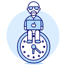 Work Clock 3 Illustration from UX Duotone Set