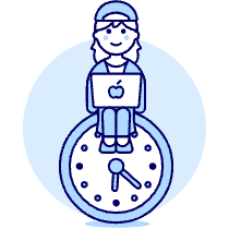 Work Clock 5 Illustration from UX Duotone Set