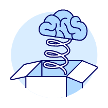 Bouncing Brain Box Illustration from UX Duotone Set