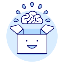 Happy Box Brain Illustration from UX Duotone Set