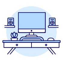 Workspace Imac 2 Illustration from UX Duotone Set