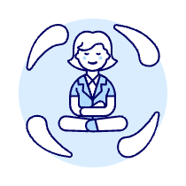 Meditating Zen 4 Illustration from UX Duotone Set