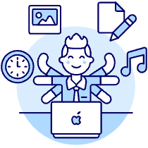 Multitasking Desk 3 Illustration from UX Duotone Set