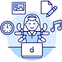 Multitasking Desk 6 Illustration from UX Duotone Set