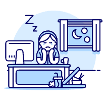 Overtime Sleep 4 Illustration from UX Duotone Set