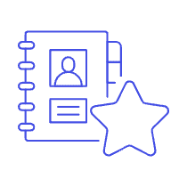 Contact Book Star Illustration from UX Line Set
