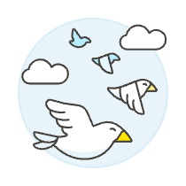 Flock Bird Illustration from UX Colors Set