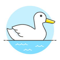 Goose Swimmimg Illustration from UX Colors Set