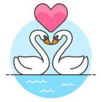 Love Swan Illustration from UX Colors Set