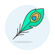 Peacock Feather Illustration from UX Colors Set