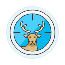 Hunting Deer Illustration from UX Colors Set