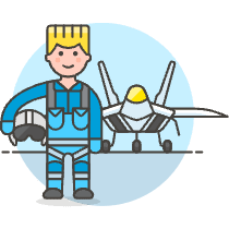 Air Force Pilot 2 Illustration from UX Colors Set