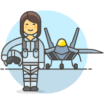 Air Force Pilot 6 Illustration from UX Colors Set